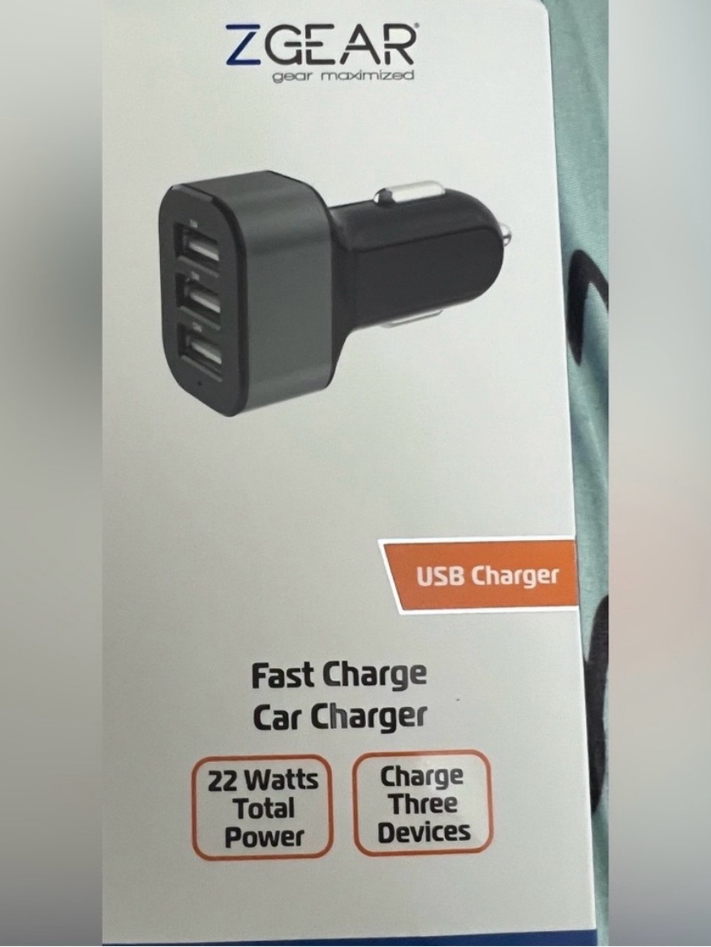 NIB Set of (2) Z Gear Fast Charge Car Charger